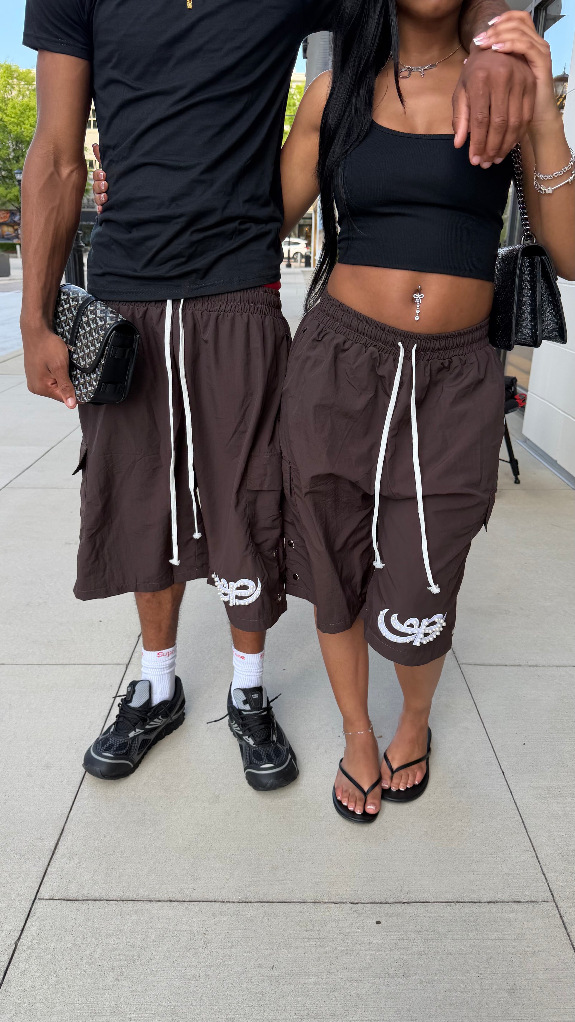 “Love Galore” Brown Shorts
